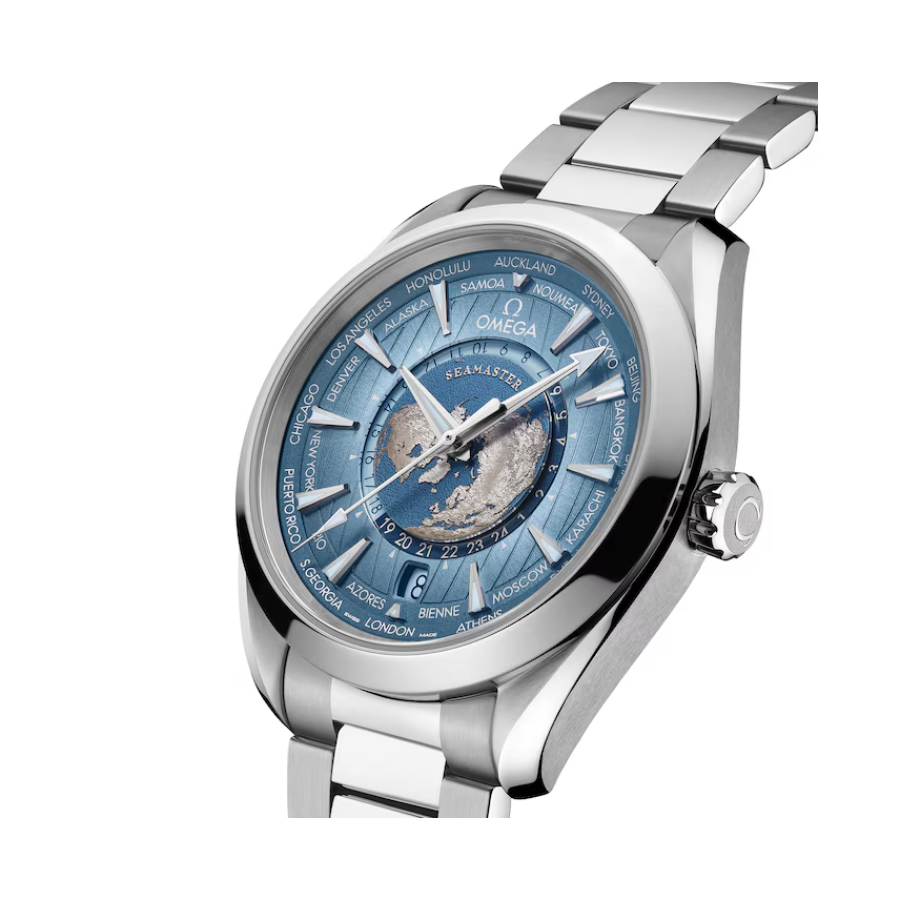 Omega Aqua Terra Worldtimer (43mm) - Blue Map Dial & Cloned Calibre 8938 - Image 3