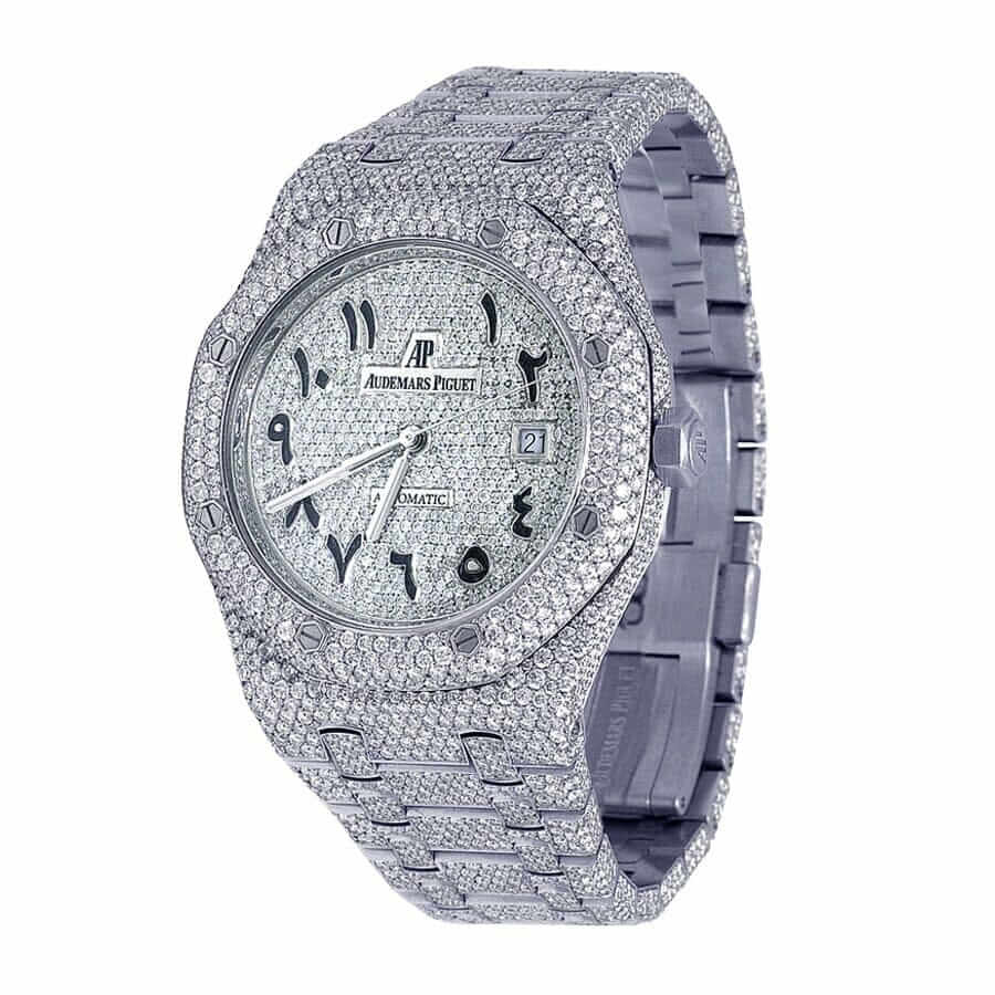 Audemars Piguet Royal Oak "Iced Out" Pavé Set 15400ST - Image 2