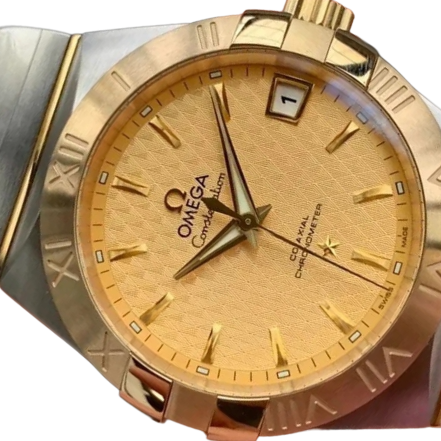 Omega Constellation Two-Tone (38mm) - Gold Dial & Cloned Calibre 8938 World Timer - Image 2